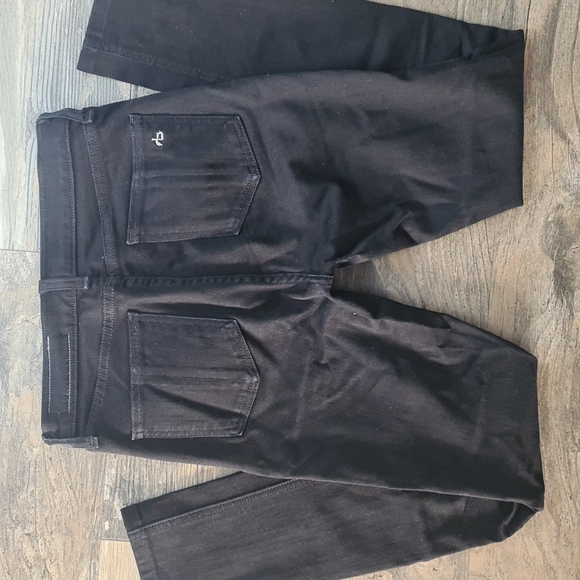 Rag & Bone Black Lace Up Skinny jeans. - Picture 7 of 9